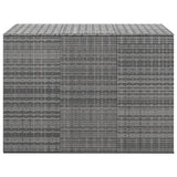 Garden Cushion Box PE Rattan 145x100x103 cm Grey - Side View