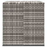 Garden Cushion Box PE Rattan 145x100x103 cm Grey - 45-Degree Angle