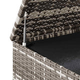 Garden Cushion Box PE Rattan 145x100x103 cm Grey