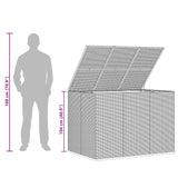 Garden Cushion Box PE Rattan 145x100x103 cm Grey - Extra Image