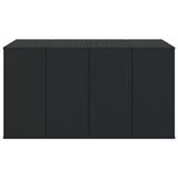 Garden Cushion Box PE Rattan 194x100x103 cm Black