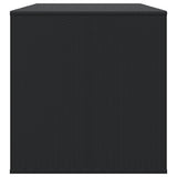 Garden Cushion Box PE Rattan 194x100x103 cm Black
