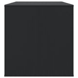 Garden Cushion Box PE Rattan 194x100x103 cm Black - 45-Degree Angle