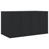 Garden Cushion Box PE Rattan 194x100x103 cm Black
