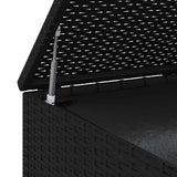 Garden Cushion Box PE Rattan 194x100x103 cm Black