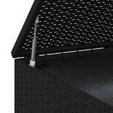 Garden Cushion Box PE Rattan 194x100x103 cm Black - Extra Image