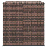 Garden Cushion Box PE Rattan 194x100x103 cm Brown - 45-Degree Angle