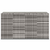Garden Cushion Box PE Rattan 194x100x103 cm Grey - Side View
