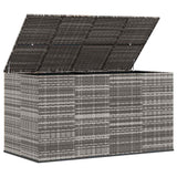 Garden Cushion Box PE Rattan 194x100x103 cm Grey - Top-Down View