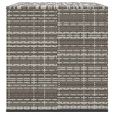 Garden Cushion Box PE Rattan 194x100x103 cm Grey - 45-Degree Angle
