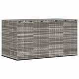 Garden Cushion Box PE Rattan 194x100x103 cm Grey