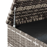 Garden Cushion Box PE Rattan 194x100x103 cm Grey