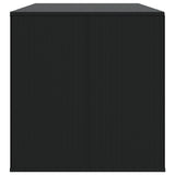 Garden Cushion Box PE Rattan 291x100.5x104 cm Black