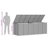 Garden Cushion Box PE Rattan 291x100.5x104 cm Grey - Extra Image