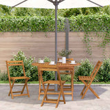 Folding Garden Table 110 cm Solid Acacia Wood - Side View