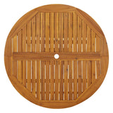 Folding Garden Table 110 cm Solid Acacia Wood - Rear View