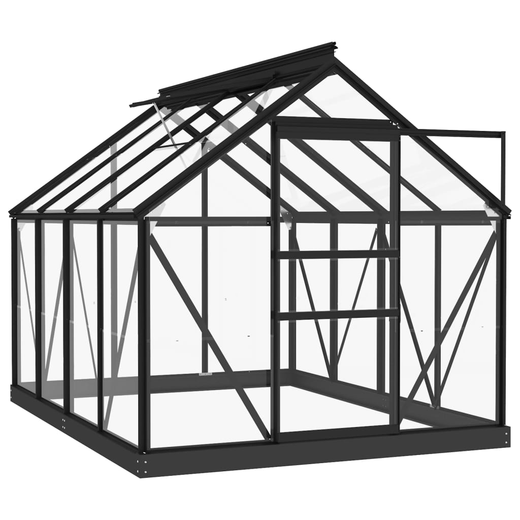 Glass Greenhouse Anthracite 155x200.5x191 cm Aluminium
