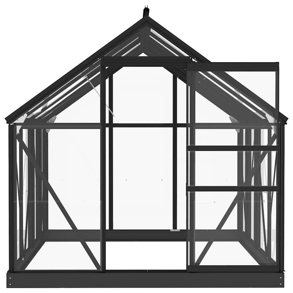 Glass Greenhouse Anthracite 155x200,5x191 cm Aluminium