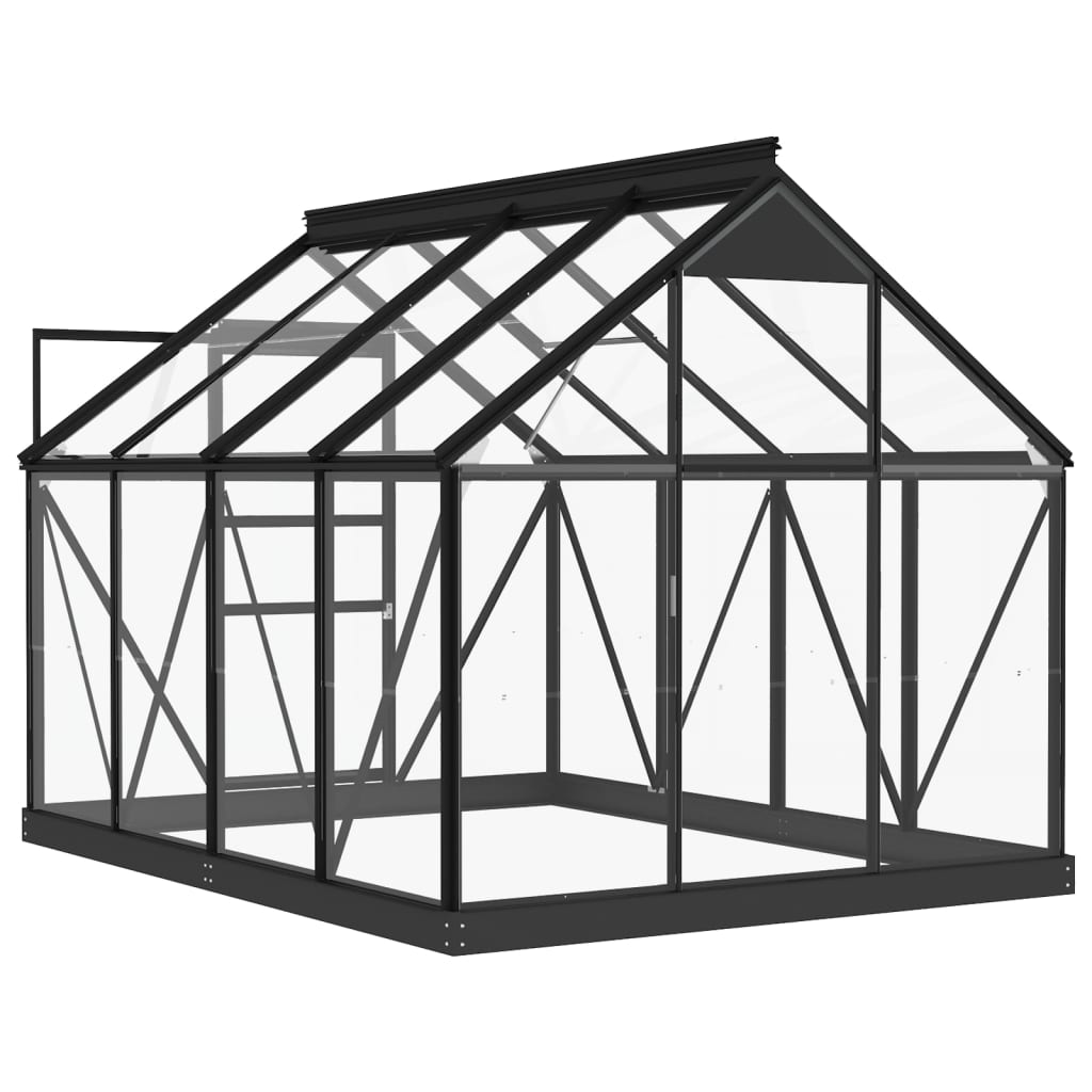 Glass Greenhouse Anthracite 155x200.5x191 cm Aluminium