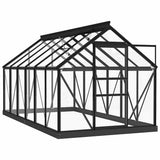 Glass Greenhouse Anthracite 155x298x191 cm Aluminium