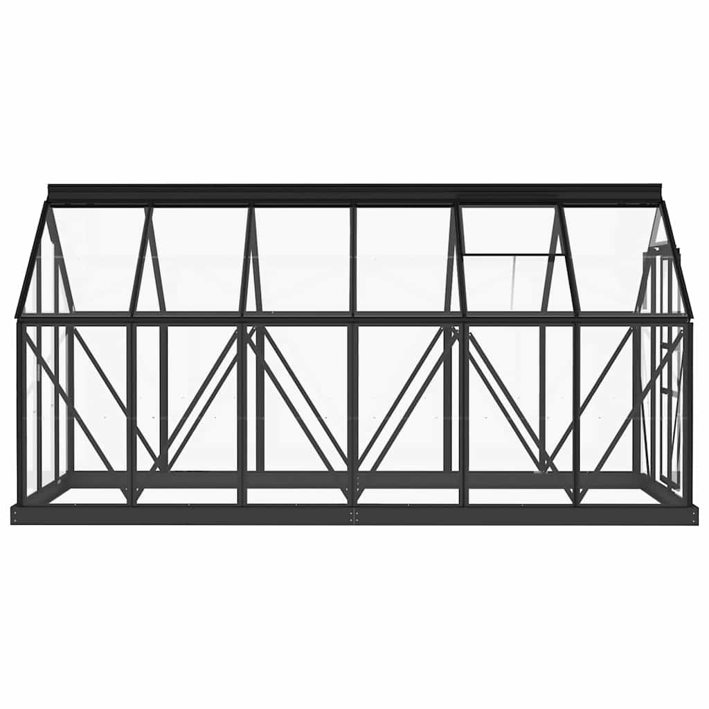 Glass Greenhouse Anthracite 155x298x191 cm Aluminium