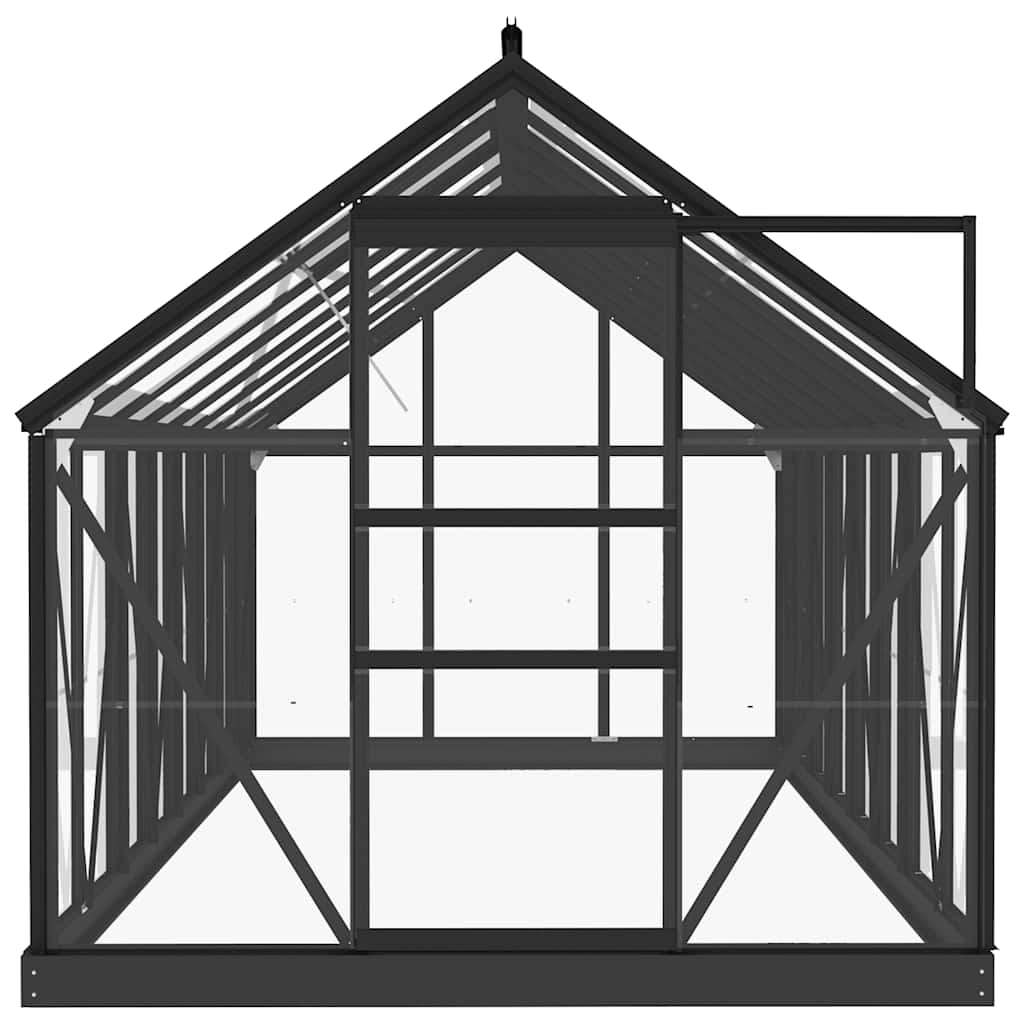 Glass Greenhouse Anthracite 155x395.5x191 cm Aluminium