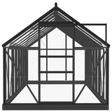 Glass Greenhouse Anthracite 155x395.5x191 cm Aluminium - Top-Down View