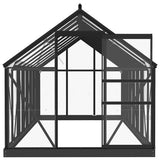Glass Greenhouse Anthracite 155x395.5x191 cm Aluminium