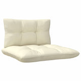 Garden Middle Sofa with Cream Cushions Solid Pinewood - 45-Degree Angle