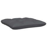 Garden Footstool with Anthracite Cushion Black Solid Pinewood - Top-Down View