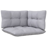 2-Seater Garden Sofa with Grey Cushions Solid Pinewood - Rear View