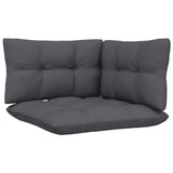 2-Seater Garden Sofa with Cushions White Solid Pinewood - Rear View