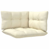 2-Seater Garden Sofa with Cream Cushions Solid Pinewood