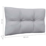 2-Seater Garden Sofa with Grey Cushions Solid Pinewood - Extra Image