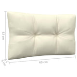 2-Seater Garden Sofa with Cream Cushions Solid Pinewood - Extra Image