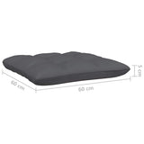 2-Seater Garden Sofa with Cushions Black Solid Pinewood - Extra Image