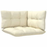 3 Piece Garden Lounge Set with Cream Cushions Solid Pinewood - 45-Degree Angle