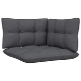 3 Piece Garden Lounge Set with Cushions White Solid Pinewood