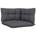 3 Piece Garden Lounge Set with Cushions White Solid Pinewood