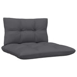 3 Piece Garden Lounge Set with Cushions White Solid Pinewood - Close-Up Angle