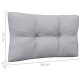 3 Piece Garden Lounge Set with Grey Cushions Solid Pinewood - Extra Image
