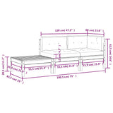 3 Piece Garden Lounge Set with Cushions White Solid Pinewood