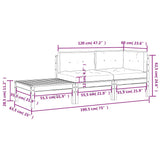 3 Piece Garden Lounge Set with Cushions White Solid Pinewood - Close-Up Angle
