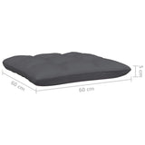 3 Piece Garden Lounge Set with Cushions Grey Solid Pinewood - Low Angle