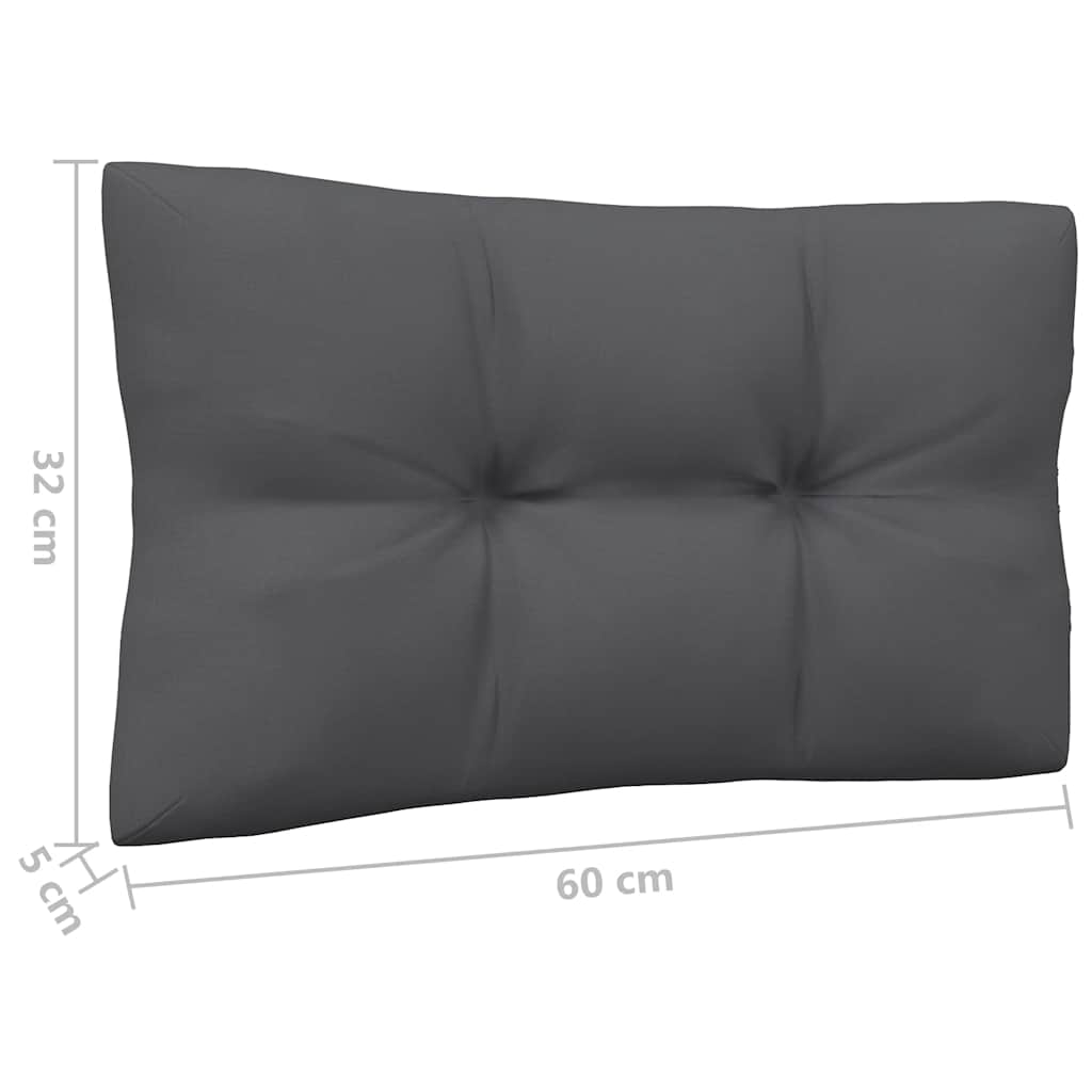 3 Piece Garden Lounge Set with Cushions Black Solid Pinewood