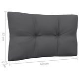 3 Piece Garden Lounge Set with Cushions Black Solid Pinewood - Extra Image