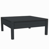 3 Piece Garden Lounge Set with Cushions Black Solid Pinewood - 45-Degree Angle