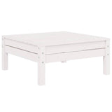 3 Piece Garden Lounge Set with Cushions White Solid Pinewood - Close-Up Angle