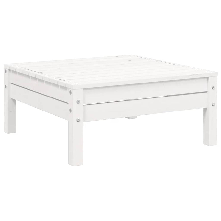 3 Piece Garden Lounge Set with Cushions White Solid Pinewood
