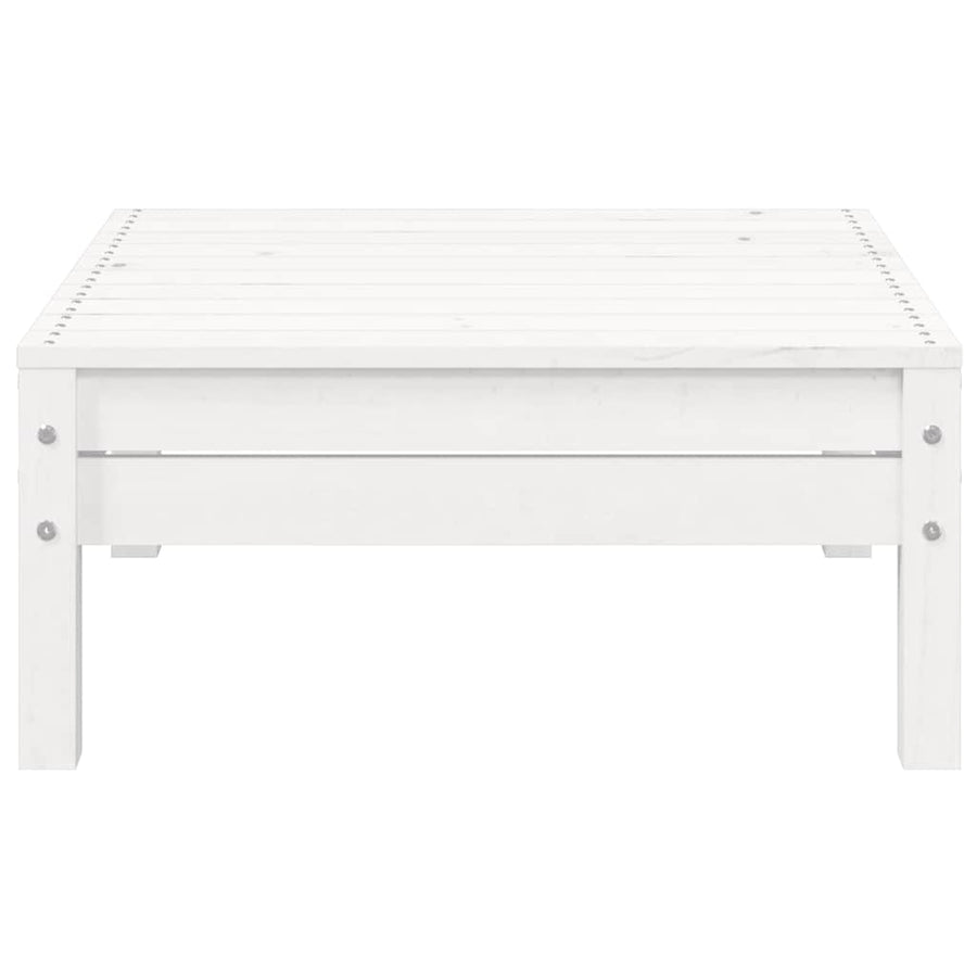3 Piece Garden Lounge Set with Cushions White Solid Pinewood